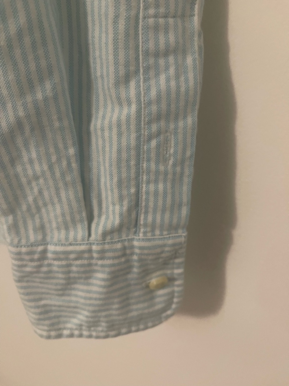 Ralph Lauren Light Blue and White Striped Button-Down Shirt - Picture 5 of 8